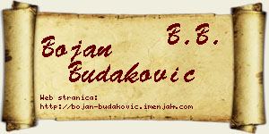 Bojan Budaković vizit kartica